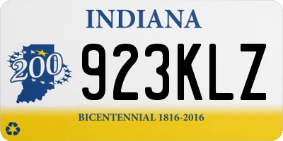 IN license plate 923KLZ