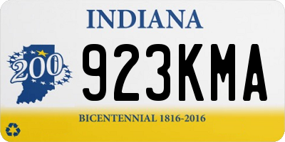 IN license plate 923KMA