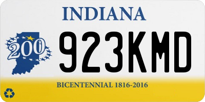 IN license plate 923KMD