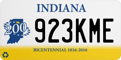 IN license plate 923KME