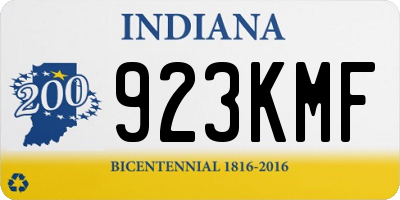 IN license plate 923KMF