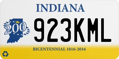 IN license plate 923KML
