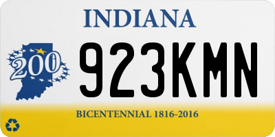 IN license plate 923KMN