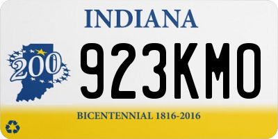 IN license plate 923KMO