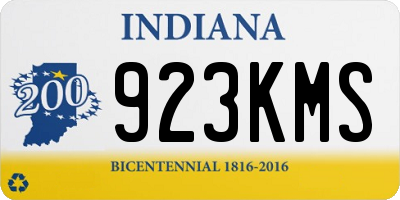IN license plate 923KMS