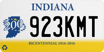 IN license plate 923KMT