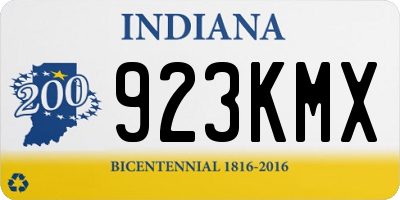 IN license plate 923KMX