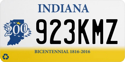 IN license plate 923KMZ