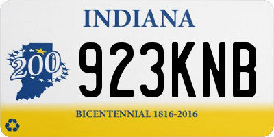IN license plate 923KNB