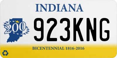 IN license plate 923KNG