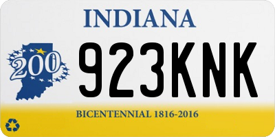 IN license plate 923KNK