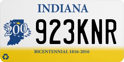 IN license plate 923KNR