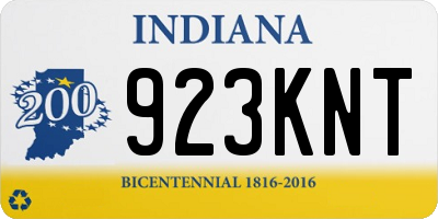 IN license plate 923KNT