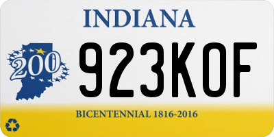 IN license plate 923KOF