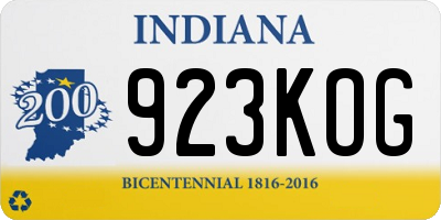 IN license plate 923KOG