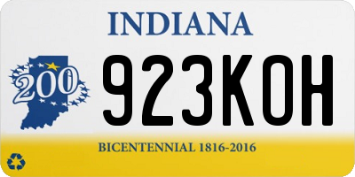 IN license plate 923KOH