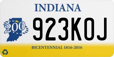 IN license plate 923KOJ
