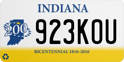 IN license plate 923KOU