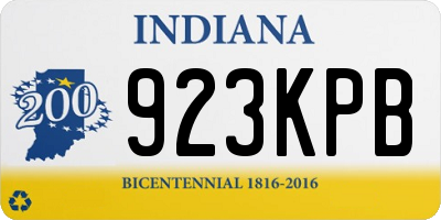 IN license plate 923KPB