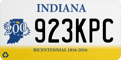 IN license plate 923KPC
