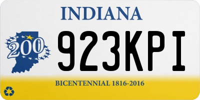 IN license plate 923KPI