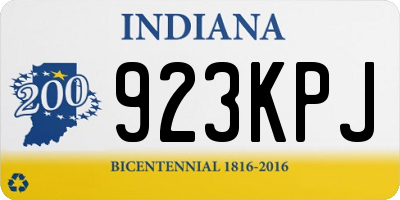 IN license plate 923KPJ