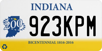 IN license plate 923KPM