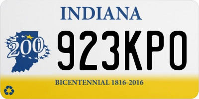 IN license plate 923KPO