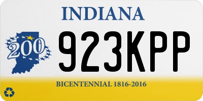 IN license plate 923KPP