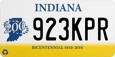 IN license plate 923KPR