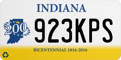 IN license plate 923KPS