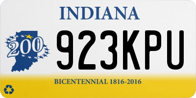 IN license plate 923KPU