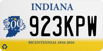 IN license plate 923KPW
