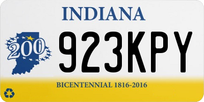IN license plate 923KPY