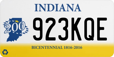 IN license plate 923KQE