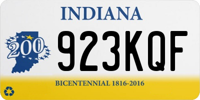 IN license plate 923KQF