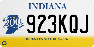 IN license plate 923KQJ