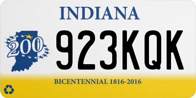 IN license plate 923KQK