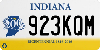 IN license plate 923KQM