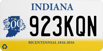 IN license plate 923KQN