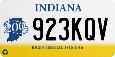 IN license plate 923KQV