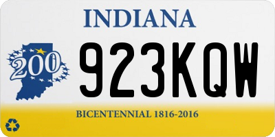 IN license plate 923KQW