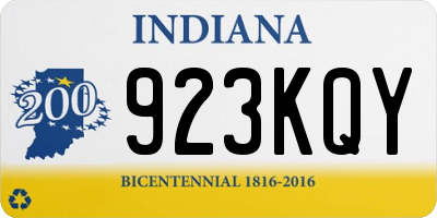 IN license plate 923KQY