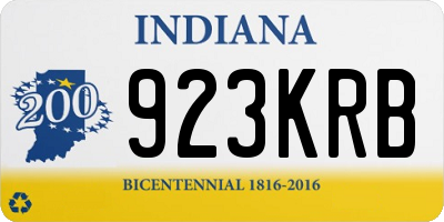 IN license plate 923KRB
