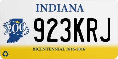 IN license plate 923KRJ