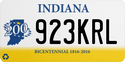 IN license plate 923KRL