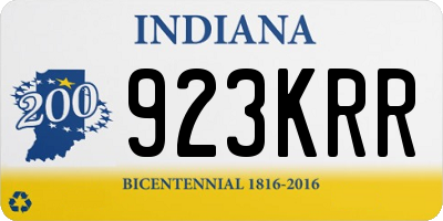 IN license plate 923KRR