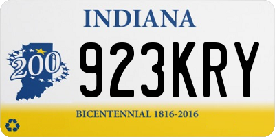 IN license plate 923KRY