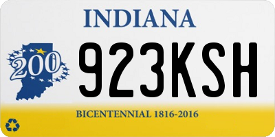 IN license plate 923KSH