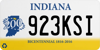 IN license plate 923KSI